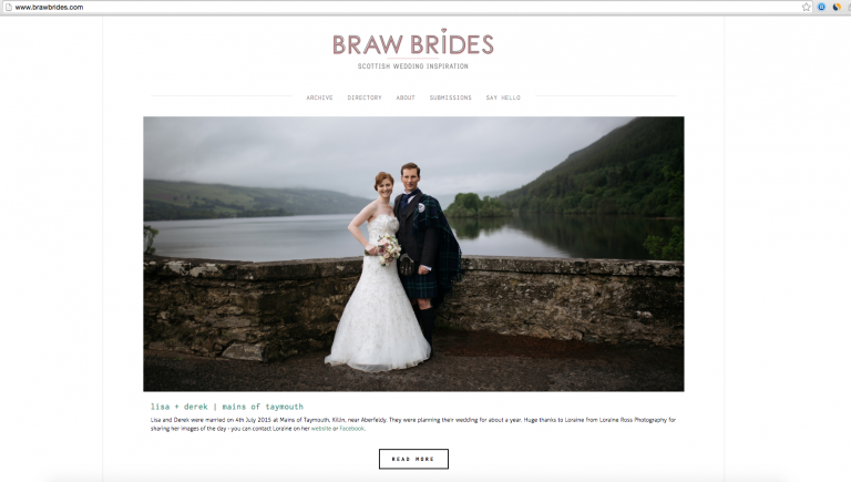 Braw Brides blog feature – Lisa & Derek Mains of Taymouth Wedding
