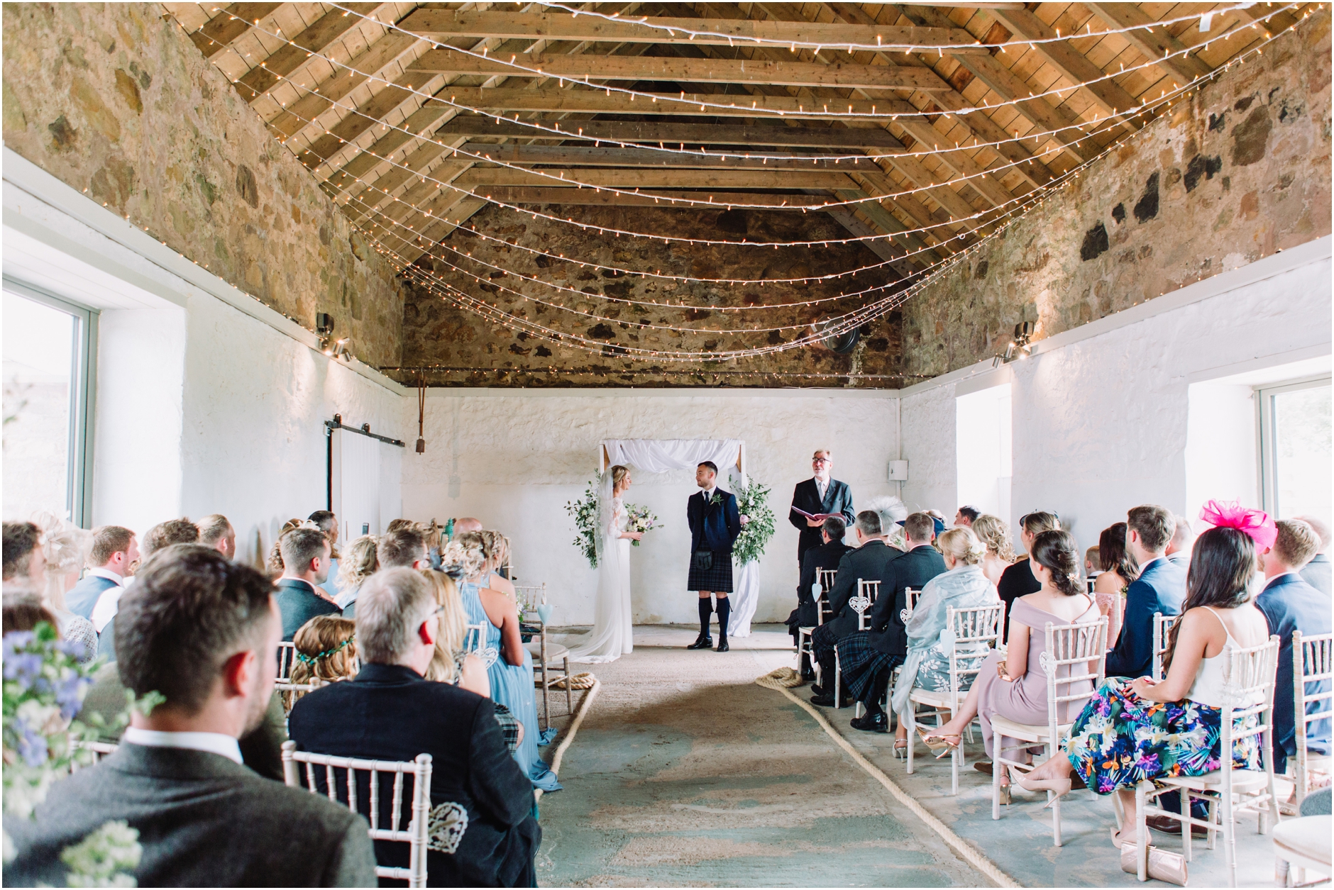 cowshed crail rustic barn wedding scotland