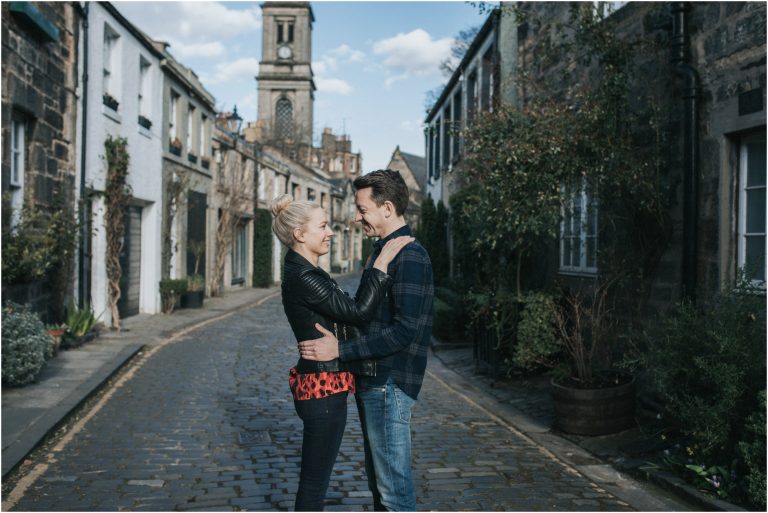Edinburgh Stockbridge & Dean Villige Engagement Shoot – Leanne & Trevor