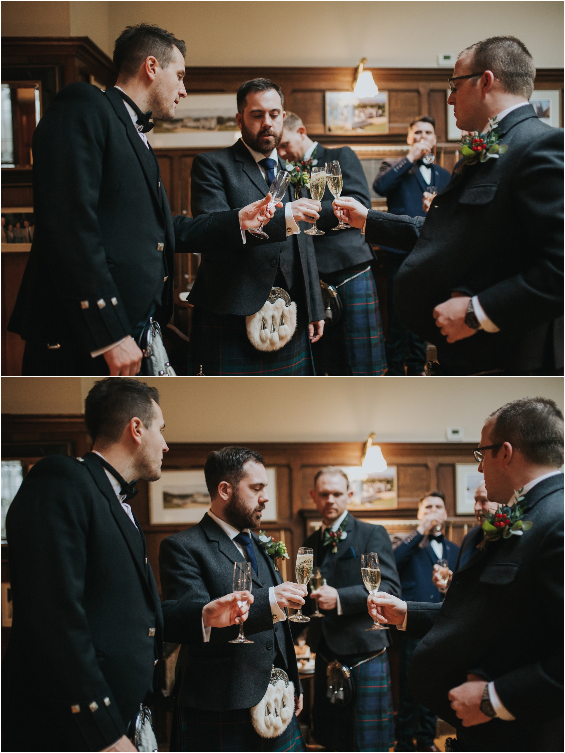 dundas castle wedding groom and groomsmen playing pool