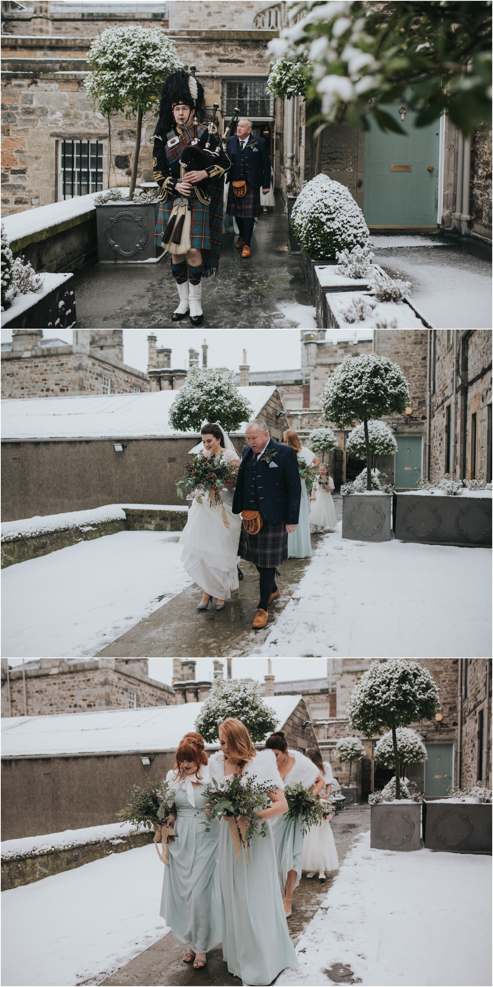 dundas castle wedding winter