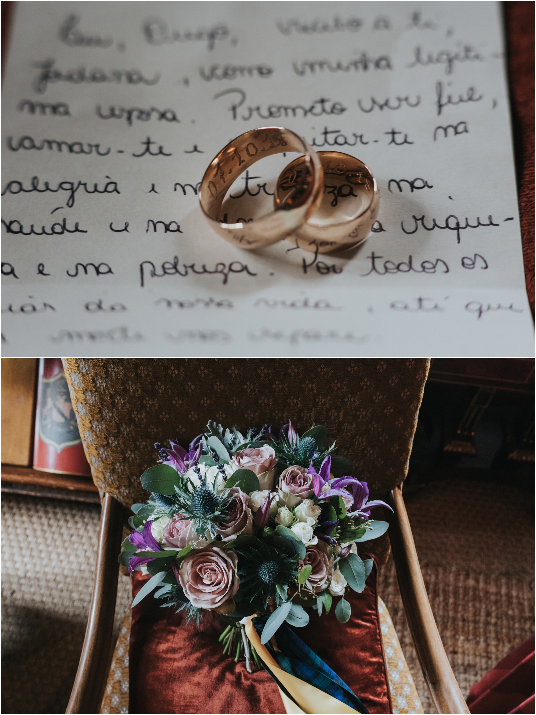 wedding rings and vows scottish elopement photographer