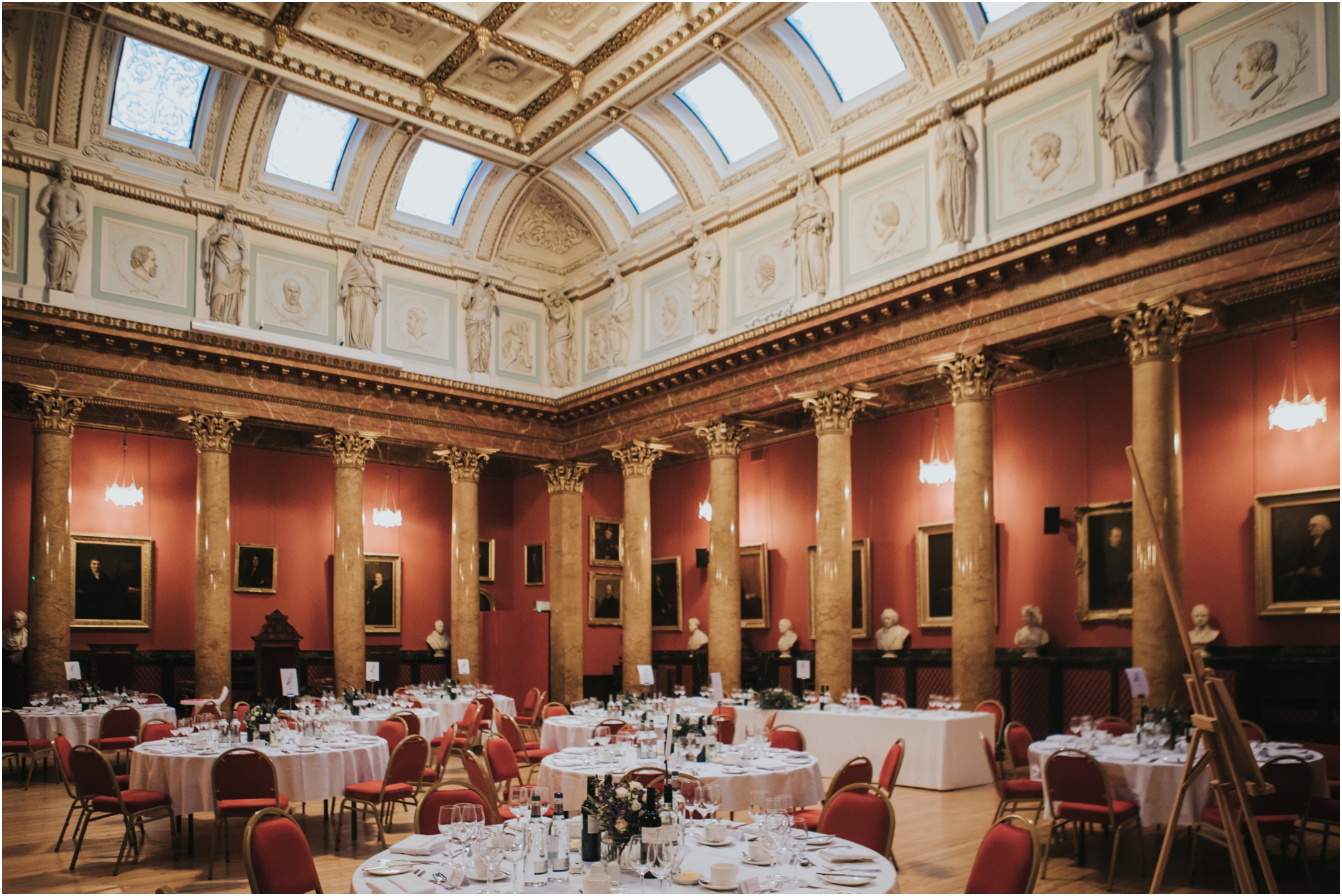 royal college of physicians Edinburgh wedding table set up
