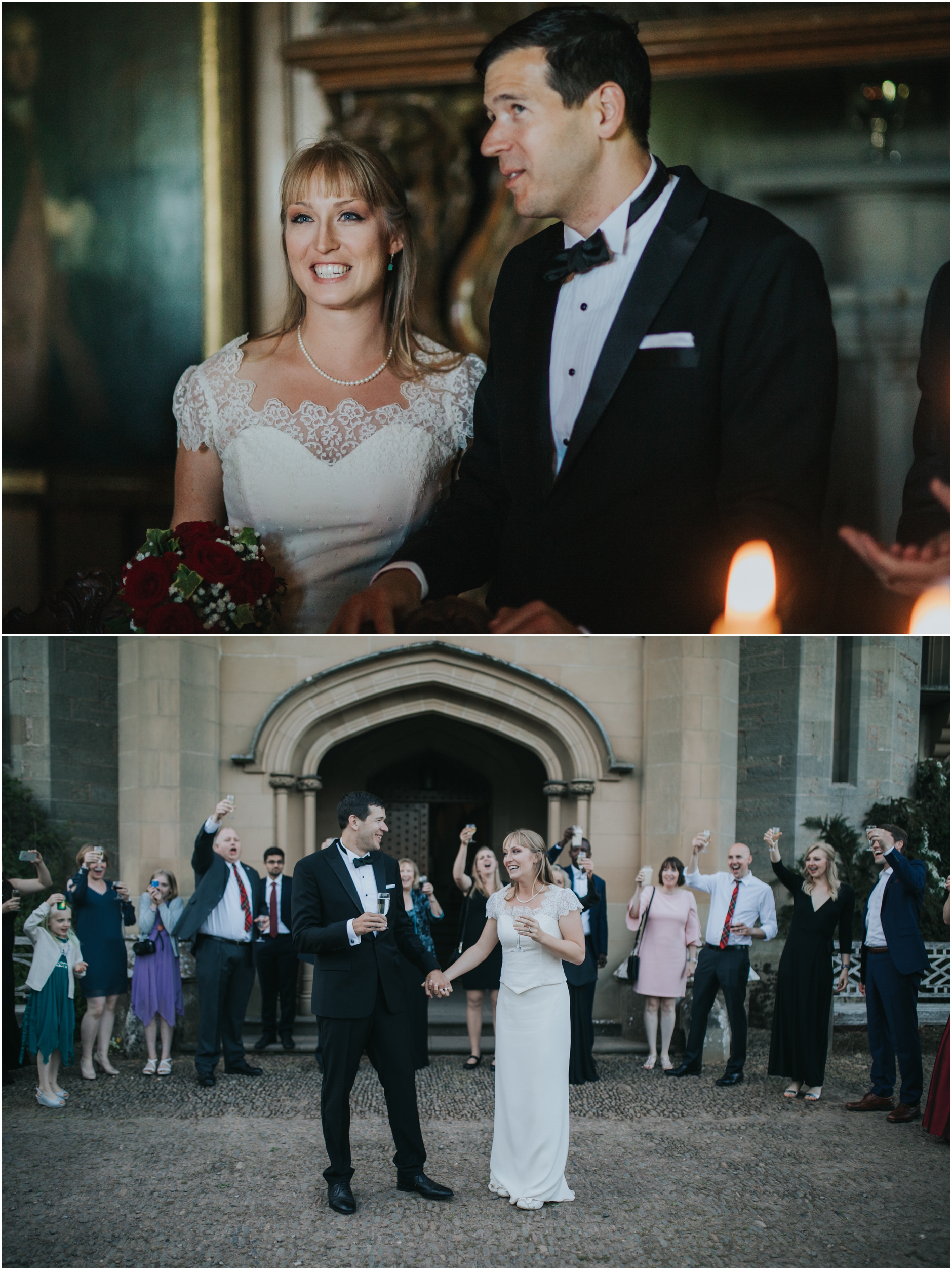 wedding toasts at duns castle wedding