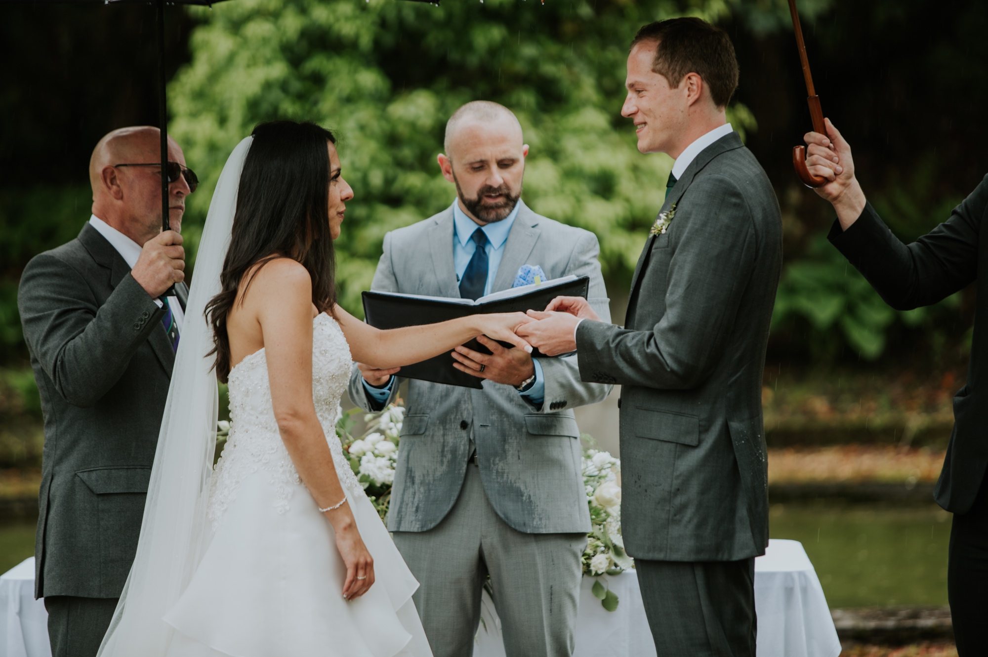 rainy kirknewton stables wedding photographer