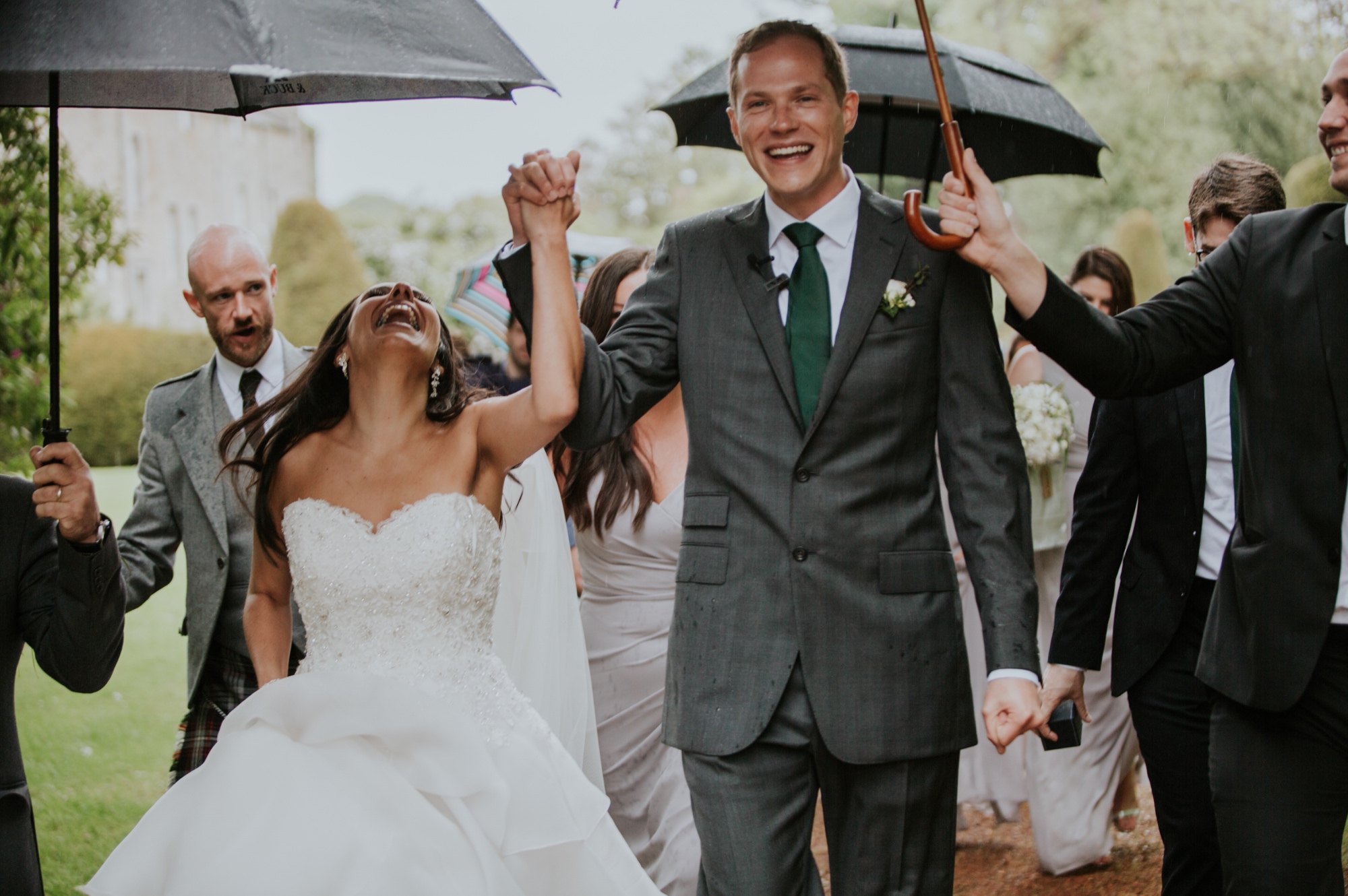 rainy kirknewton stables wedding photographer