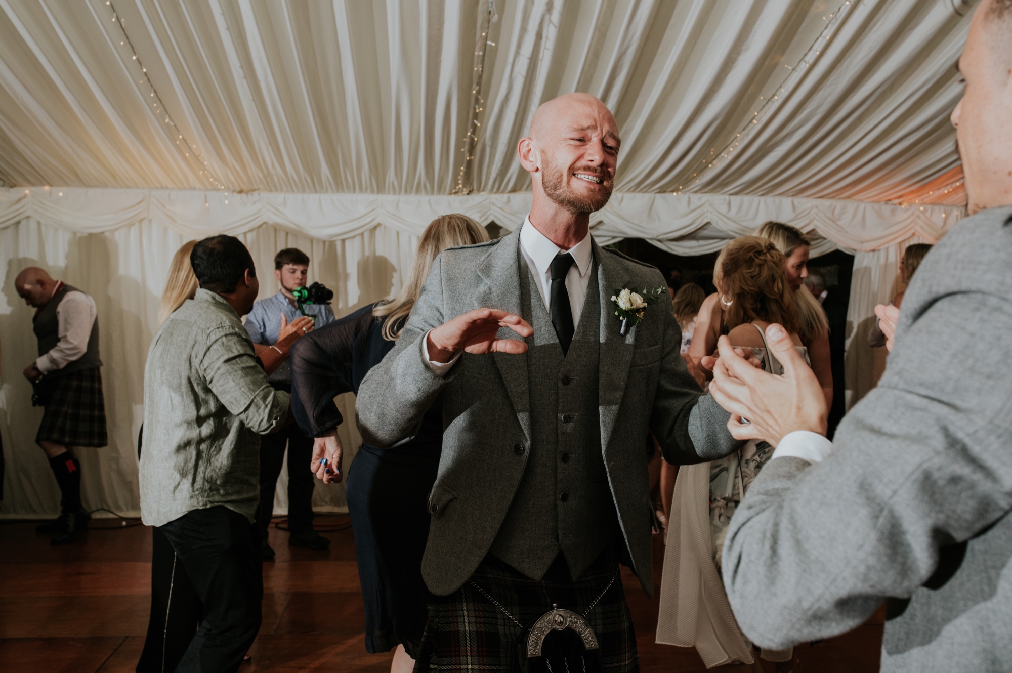 rainy kirknewton stables wedding photographer