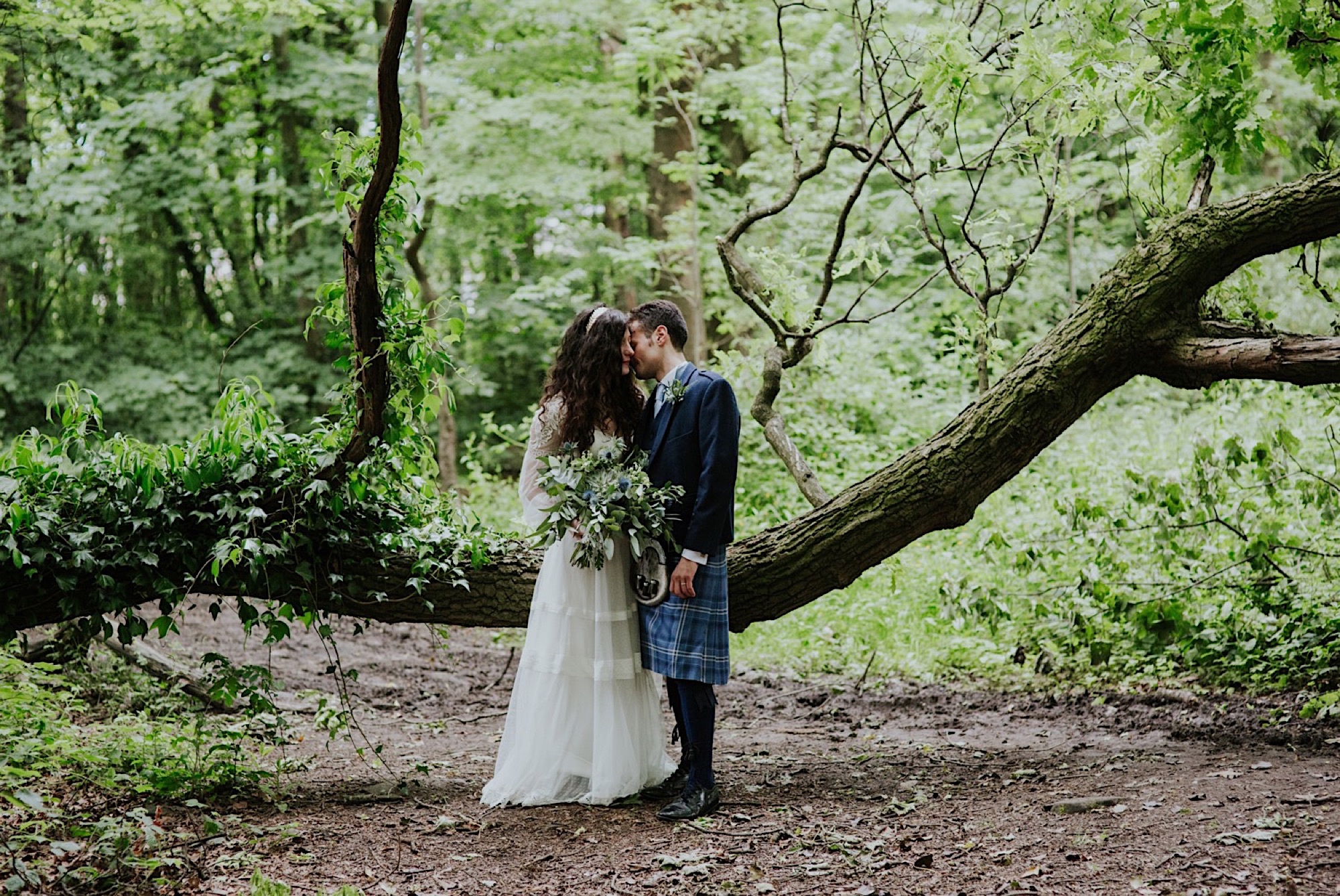 scottish woodland elopement