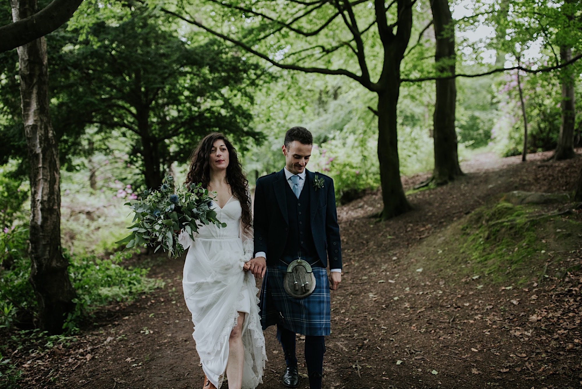 scottish woodland elopement