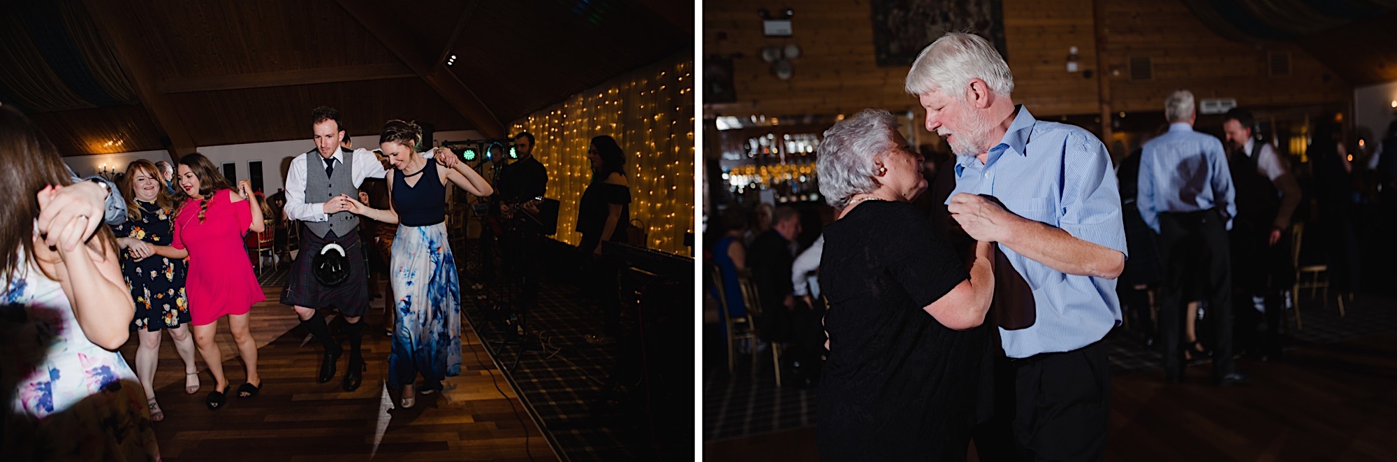scottish ceilidh dancing at the cruin loch lomand wedding